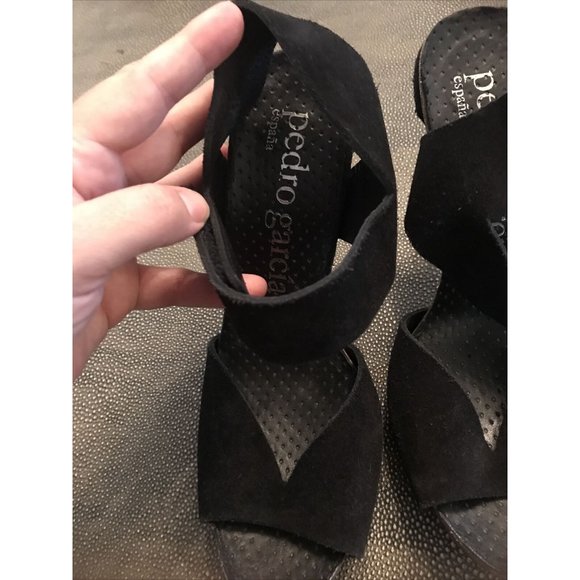 Pedro Garcia peony ankle strap suede Heels - Picture 8 of 10